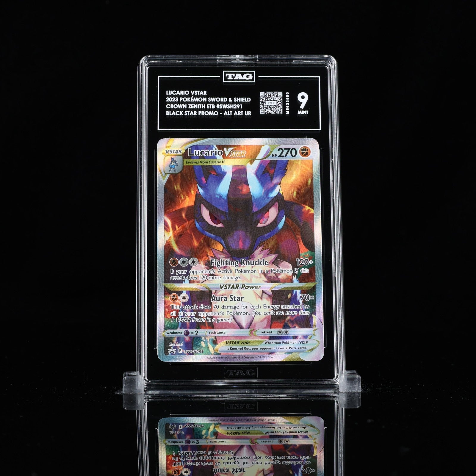 TAG 9 - Lucario VSTAR SWSH291 Black Star Promo - Crown Zenith ETB Pokemon TCG