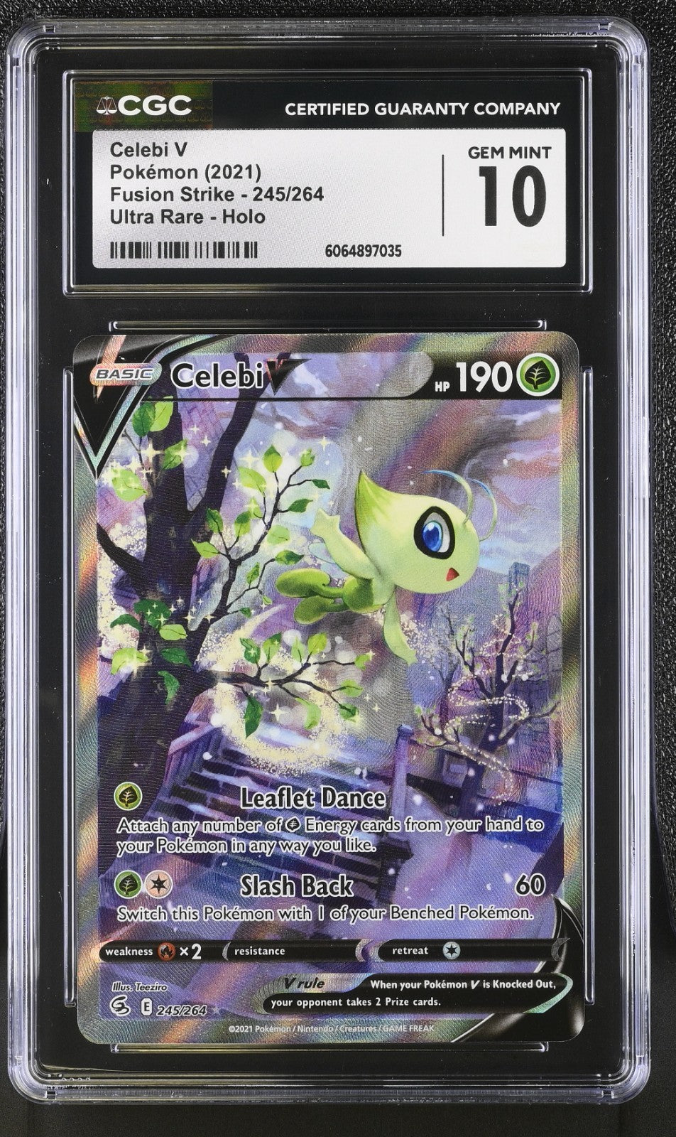 CGC 10 - Celebi V 245/264 Alternate Art - Pokemon Fusion Strike SWSH Gem Mint B
