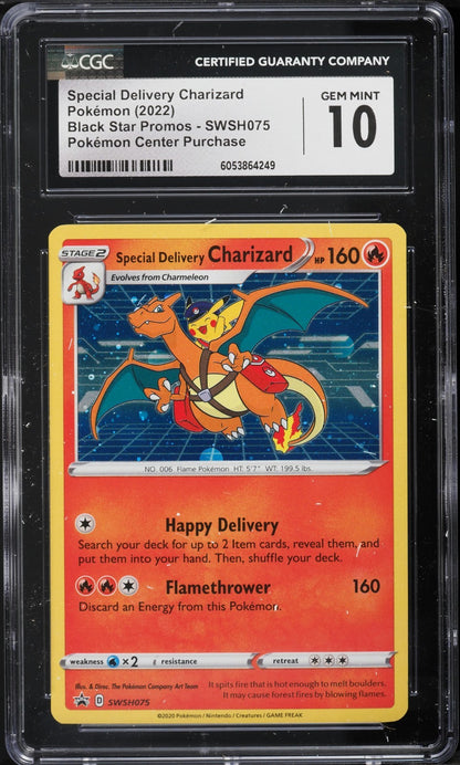 CGC 10 - Special Delivery Charizard SWSH075 Holo Black Star Promo Pokemon Center