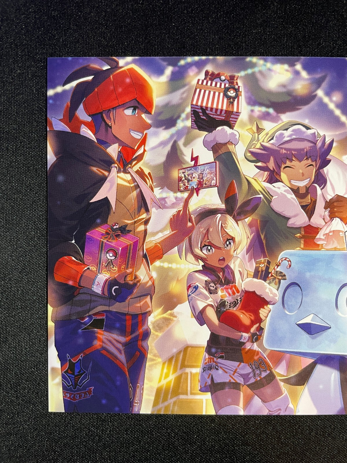 Pokemon Masters EX Christmas Postcard - Leon Nessa & Other Trainers 5.8" x 4" LP