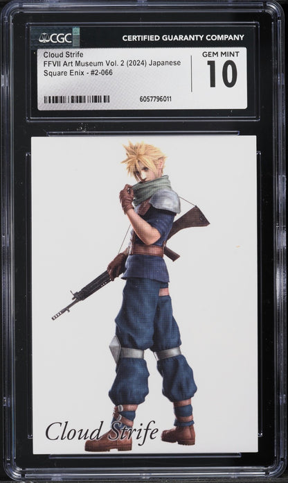 CGC 10 - Cloud Strife #2-066 - Final Fantasy VII Art Museum Vol. 2 2024 Gem Mint