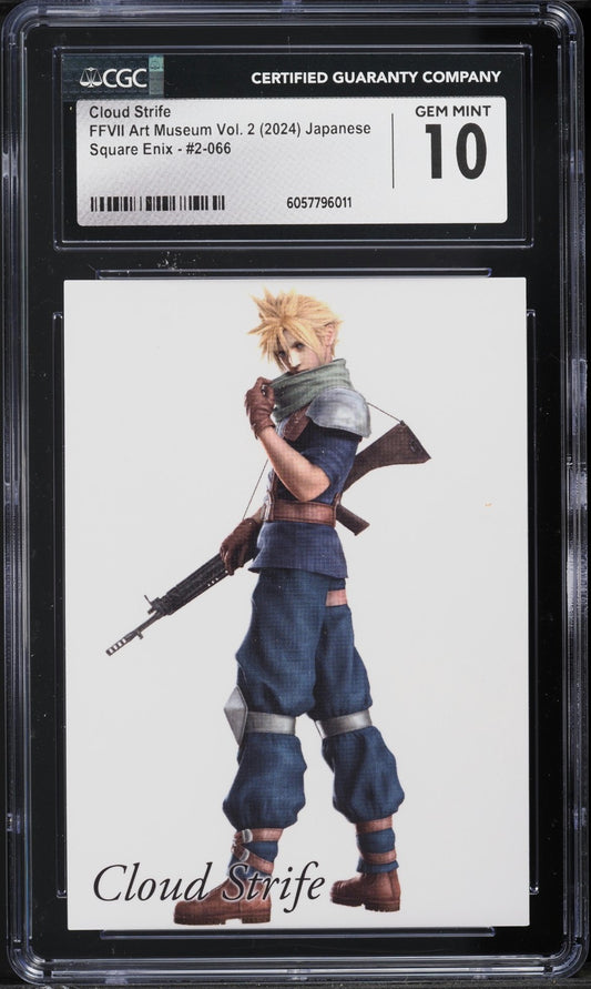 CGC 10 - Cloud Strife #2-066 - Final Fantasy VII Art Museum Vol. 2 2024 Gem Mint