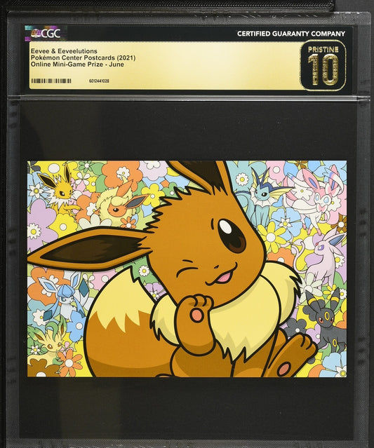 CGC 10 Pristine - Eevee & Eeveelutions - Pokemon Center Online Postcard Japanese