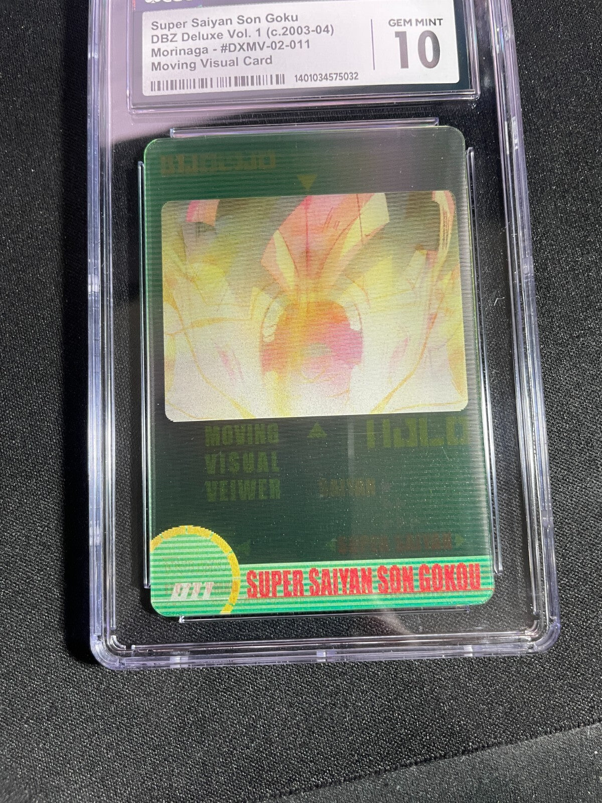 CGC 10 - Super Saiyan Goku #011 3D Morinaga Dragon Ball Z Wafer Cards Part 1 Gem