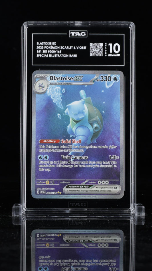 TAG 10 - Blastoise ex 200/165 Special Illustration Rare - Pokemon 151 English