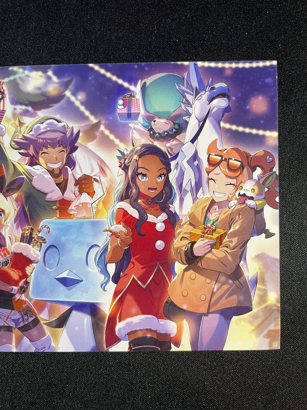 Pokemon Masters EX Christmas Postcard - Leon Nessa & Other Trainers 5.8" x 4" LP