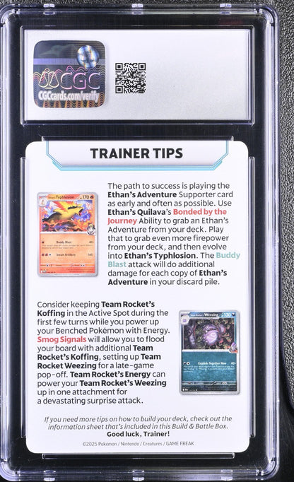 CGC 10 - Garchomp & Cynthia Trainer Tips Insert Card Pokemon Destined Rivals Gem