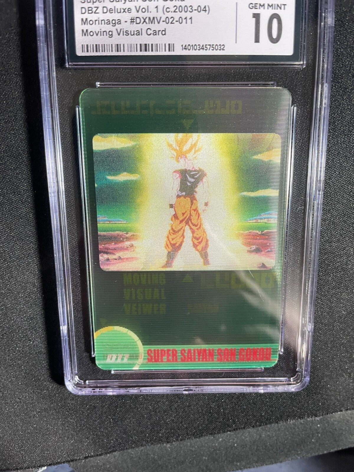 CGC 10 - Super Saiyan Goku #011 3D Morinaga Dragon Ball Z Wafer Cards Part 1 Gem