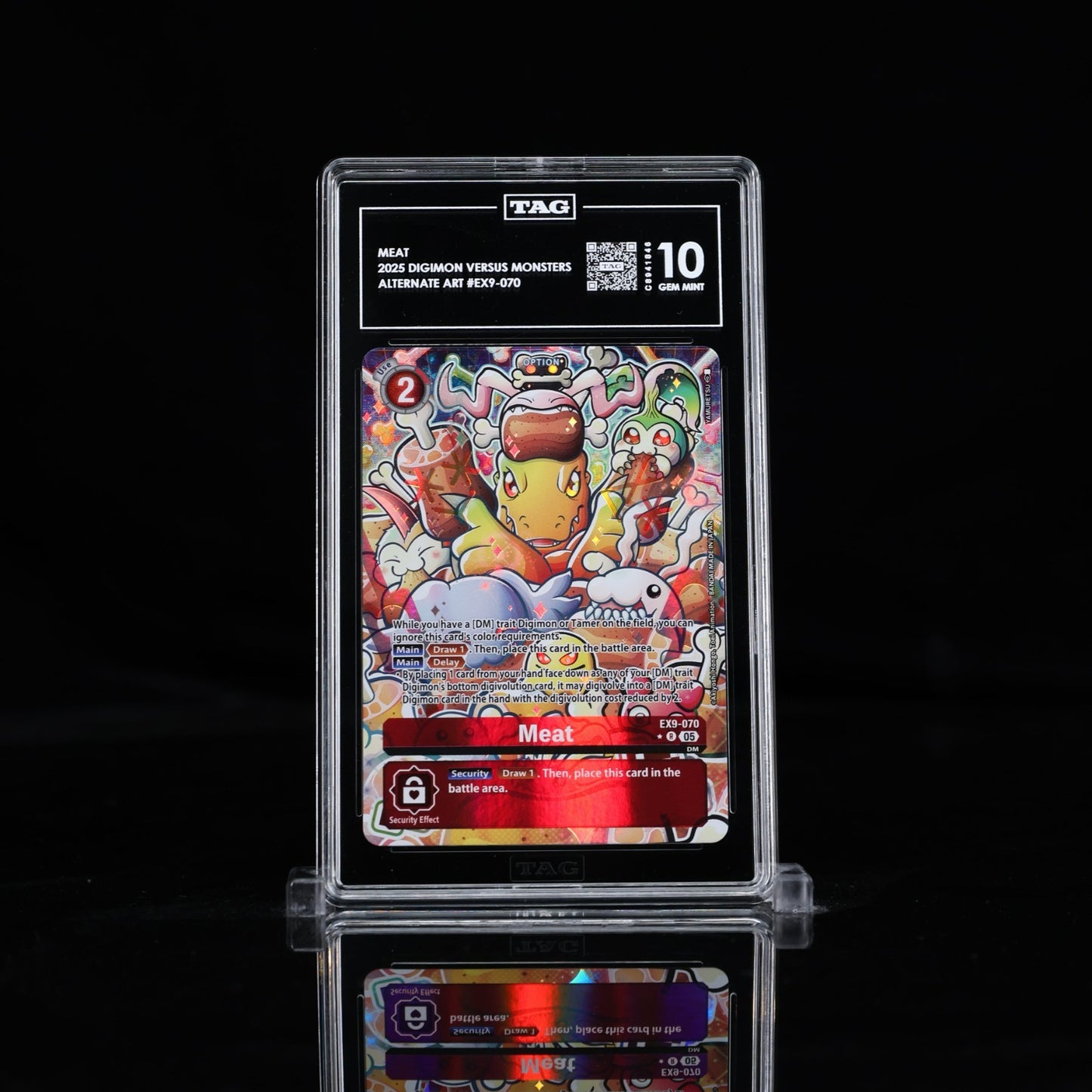 TAG 10 - Meat Agumon EX9-070 Alternate Art  Digimon Versus Monsters EX9 Gem Mint