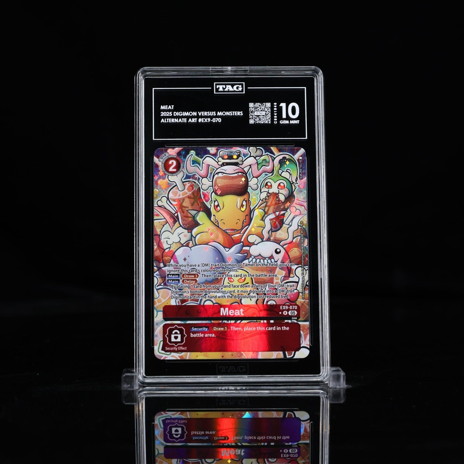 TAG 10 - Meat Agumon EX9-070 Alternate Art  Digimon Versus Monsters EX9 Gem Mint