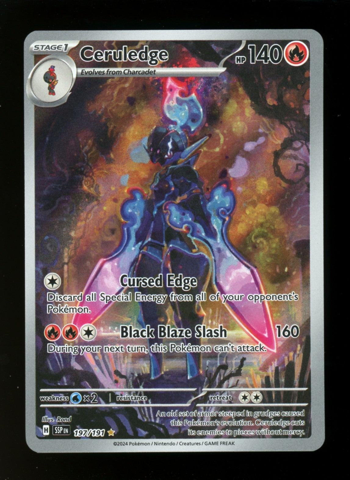 Ceruledge 197/191 Illustration Rare - Surging Sparks Pokemon Scarlet Violet - NM