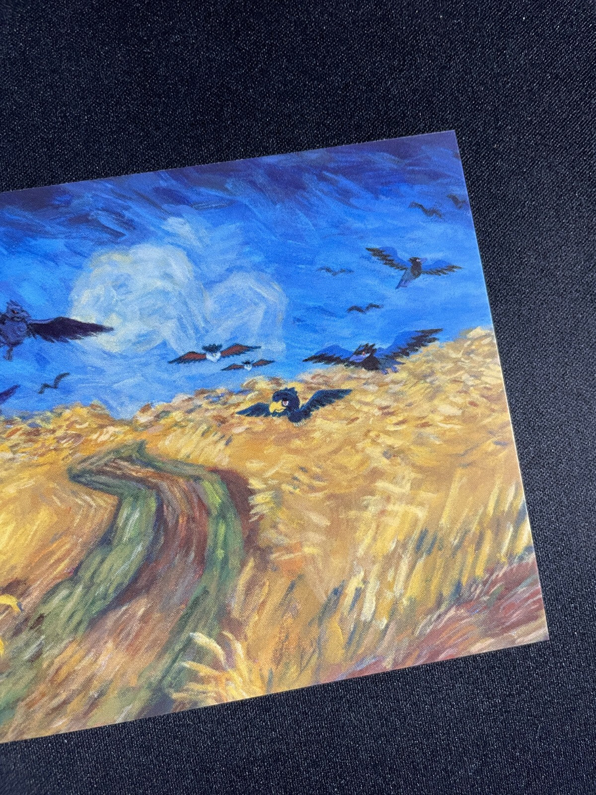 Pokemon Center Online Van Gogh Postcards - Corviknight Wheatfield - 6" x 4" NM