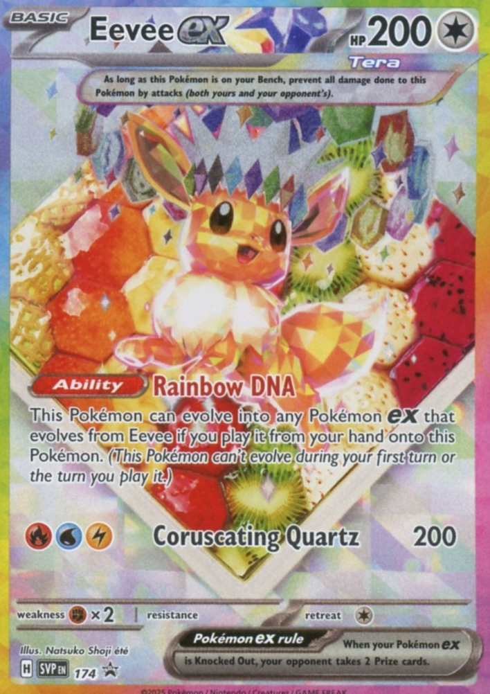 Fruit Eevee ex 174 SVP Black Star Promo - Prismatic Evolutions UPC Pokemon - NM