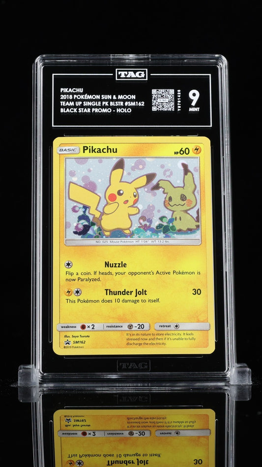 TAG 9 - Pikachu SM162 Holo - Pokemon Sun & Moon Team Up Blister Promo Mint