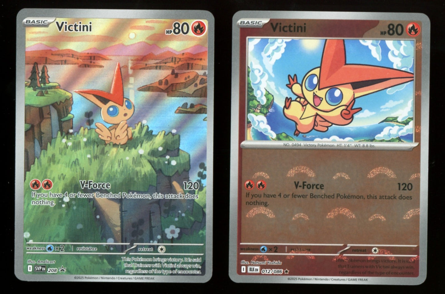 Victini 208 SVP Black Star Promo Full Art - Pokemon Black Bolt White Flare NM