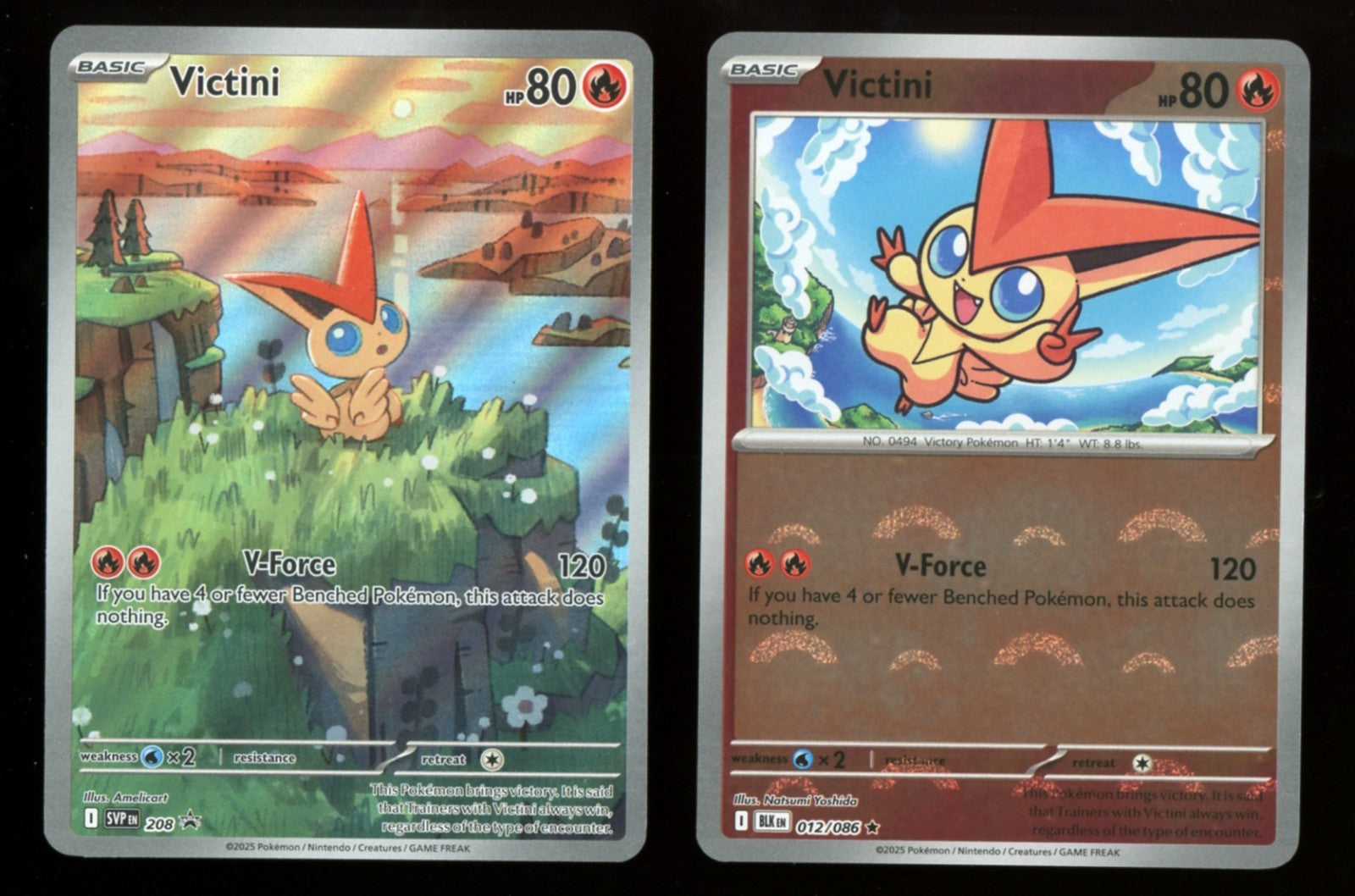 Victini 208 SVP Black Star Promo Full Art - Pokemon Black Bolt White Flare NM