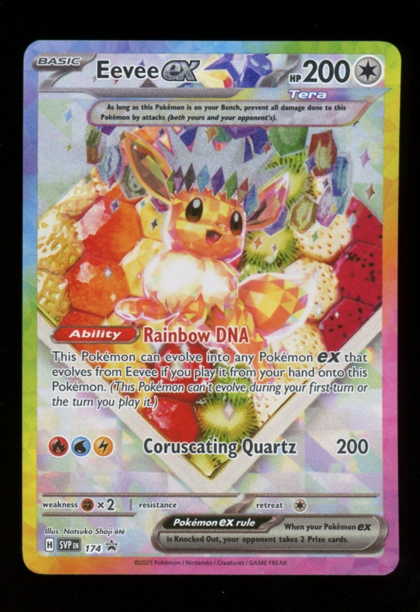 Fruit Eevee ex 174 SVP Black Star Promo - Prismatic Evolutions UPC Pokemon - NM