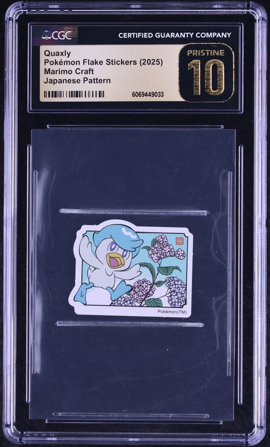 CGC 10 Pristine - Quaxly Japanese Pattern Sticker - Pokemon Marimo Craft 2025