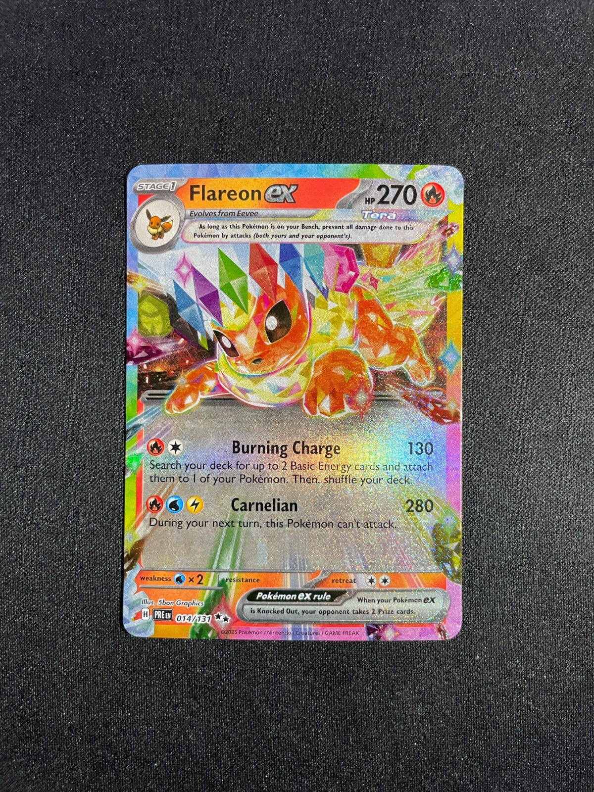 Flareon ex 014/131 Double Rare - Prismatic Evolutions Pokemon TCG - NM