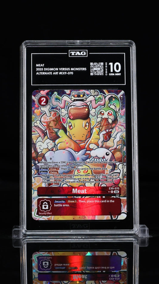 TAG 10 - Meat Agumon EX9-070 Alternate Art  Digimon Versus Monsters EX9 Gem Mint