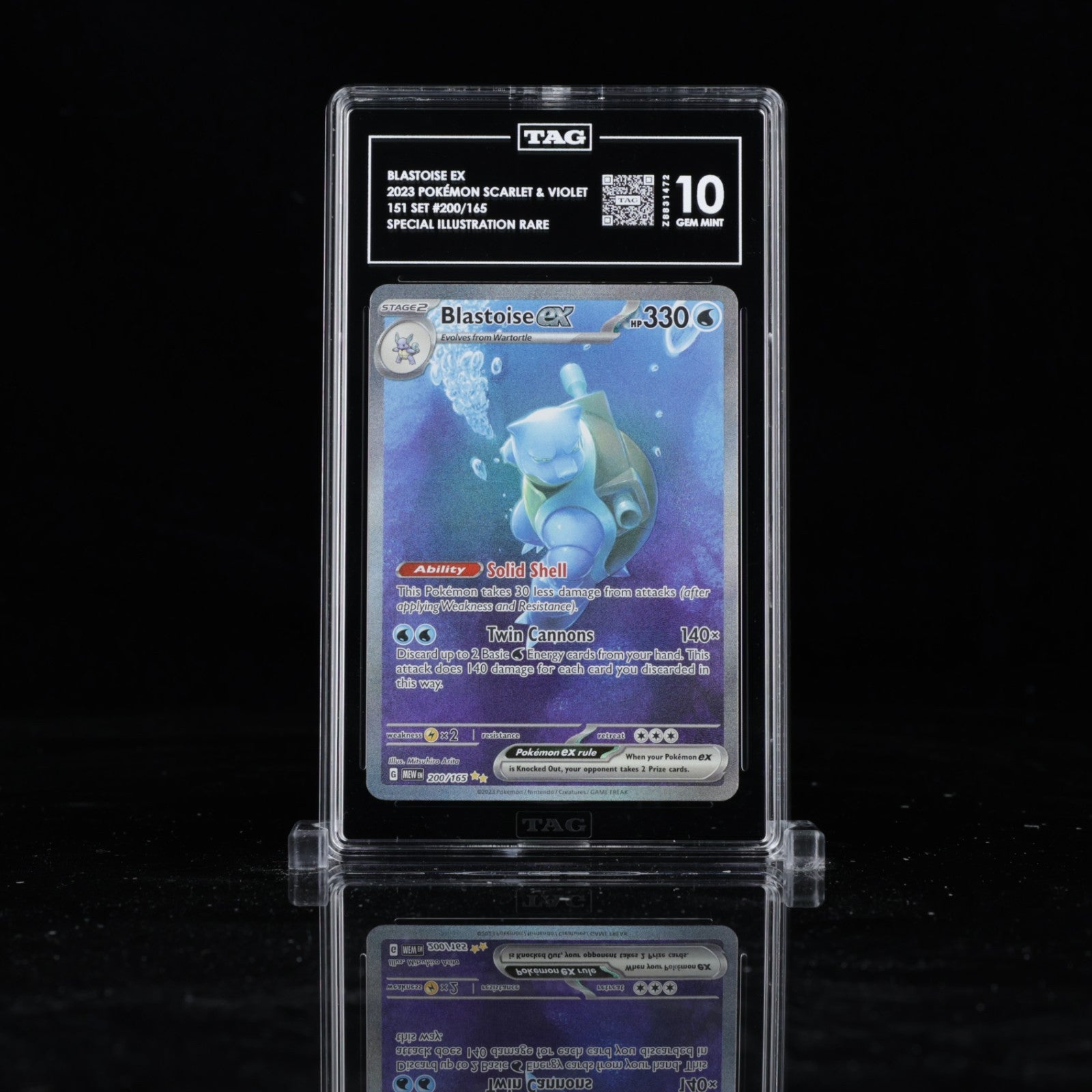 TAG 10 - Blastoise ex 200/165 Special Illustration Rare - Pokemon 151 English
