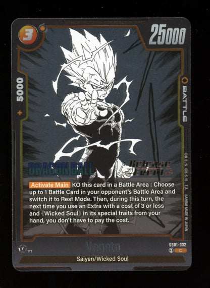 Majin Vegeta SB01-032 Release-Event Stamp Dragon Ball Fusion World Manga Booster