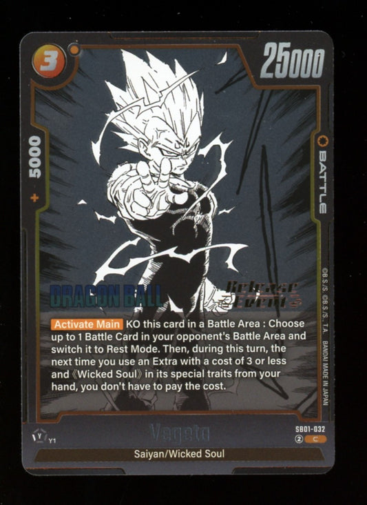Majin Vegeta SB01-032 Release-Event Stamp Dragon Ball Fusion World Manga Booster