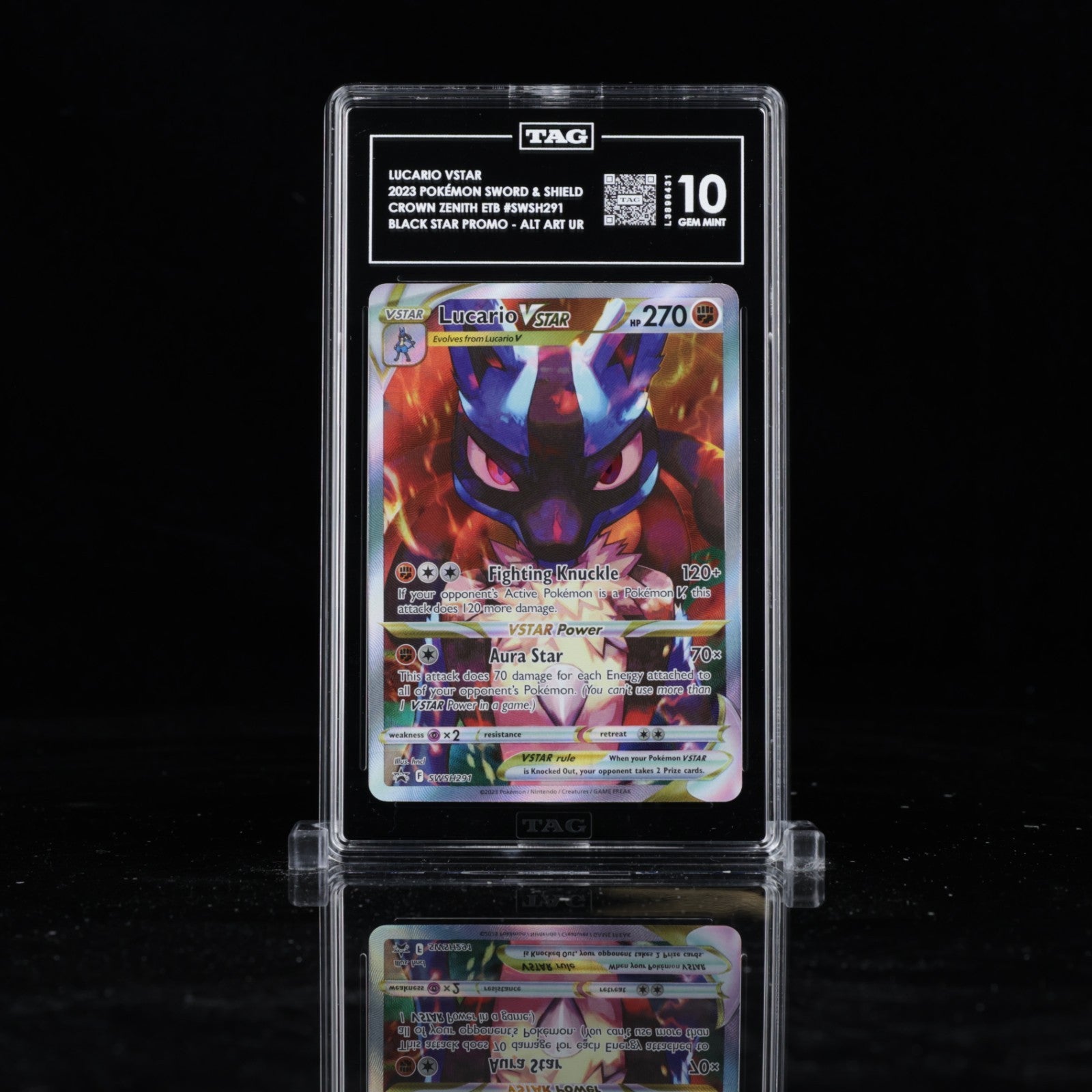 TAG 10 - Lucario VSTAR SWSH291 Black Star Promo - Crown Zenith ETB Pokemon TCG