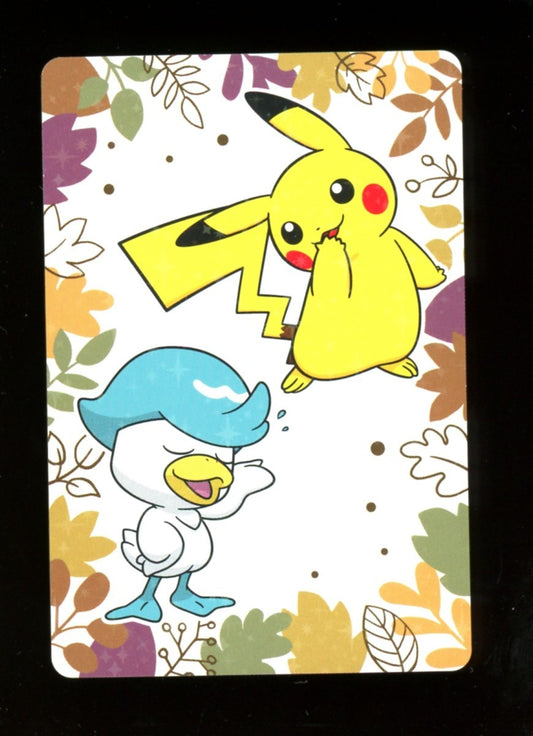 Pikachu & Quaxly Holo - Pokemon Pronto Special Menu Promo Cards Japanese - MP