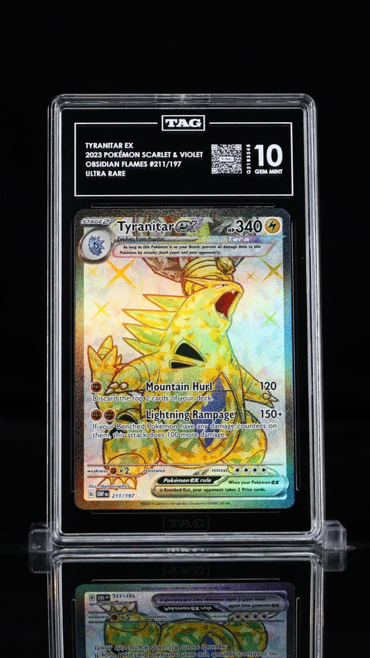TAG 10 - Tyranitar ex 211/197 Full Art - Pokemon Scarlet Violet Obsidian Flames