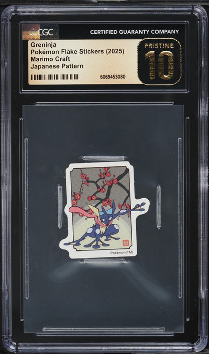 CGC 10 Pristine - Greninja Japanese Pattern Sticker - Pokemon Marimo Craft 2025