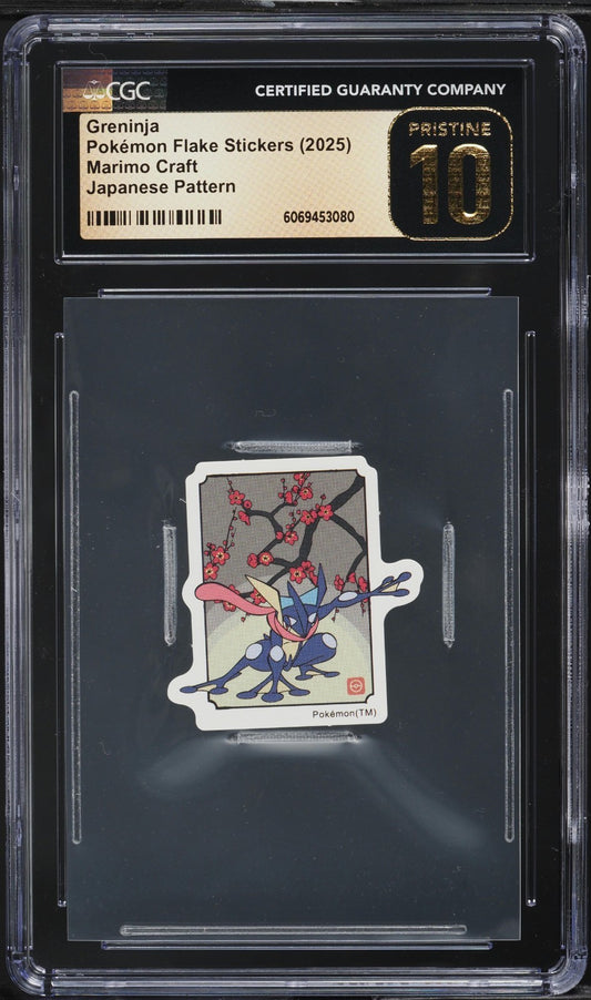 CGC 10 Pristine - Greninja Japanese Pattern Sticker - Pokemon Marimo Craft 2025