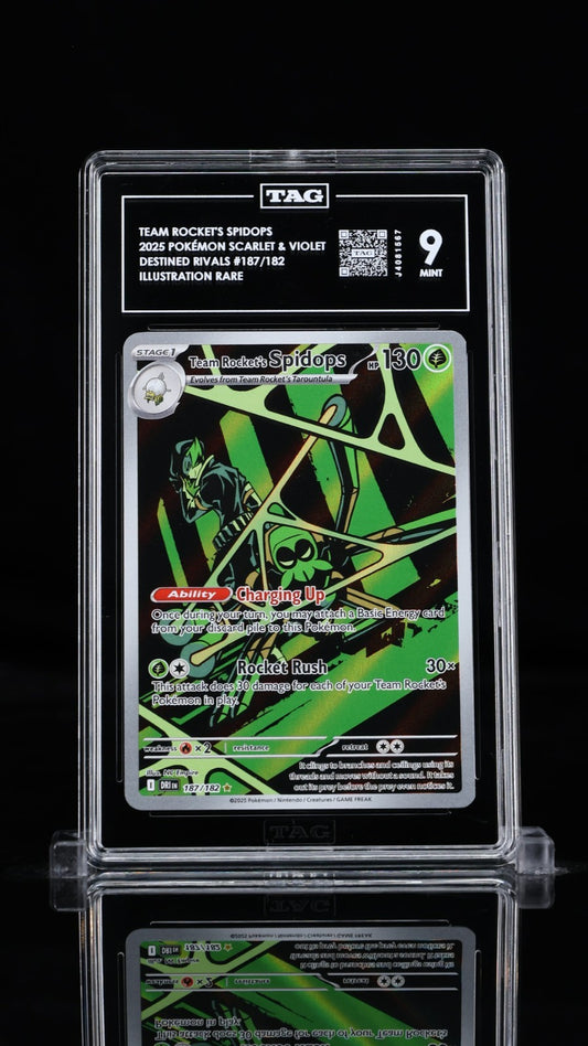 TAG 9 - Team Rocket's Spidops 187/182 Illustration Rare Pokemon Destined Rivals