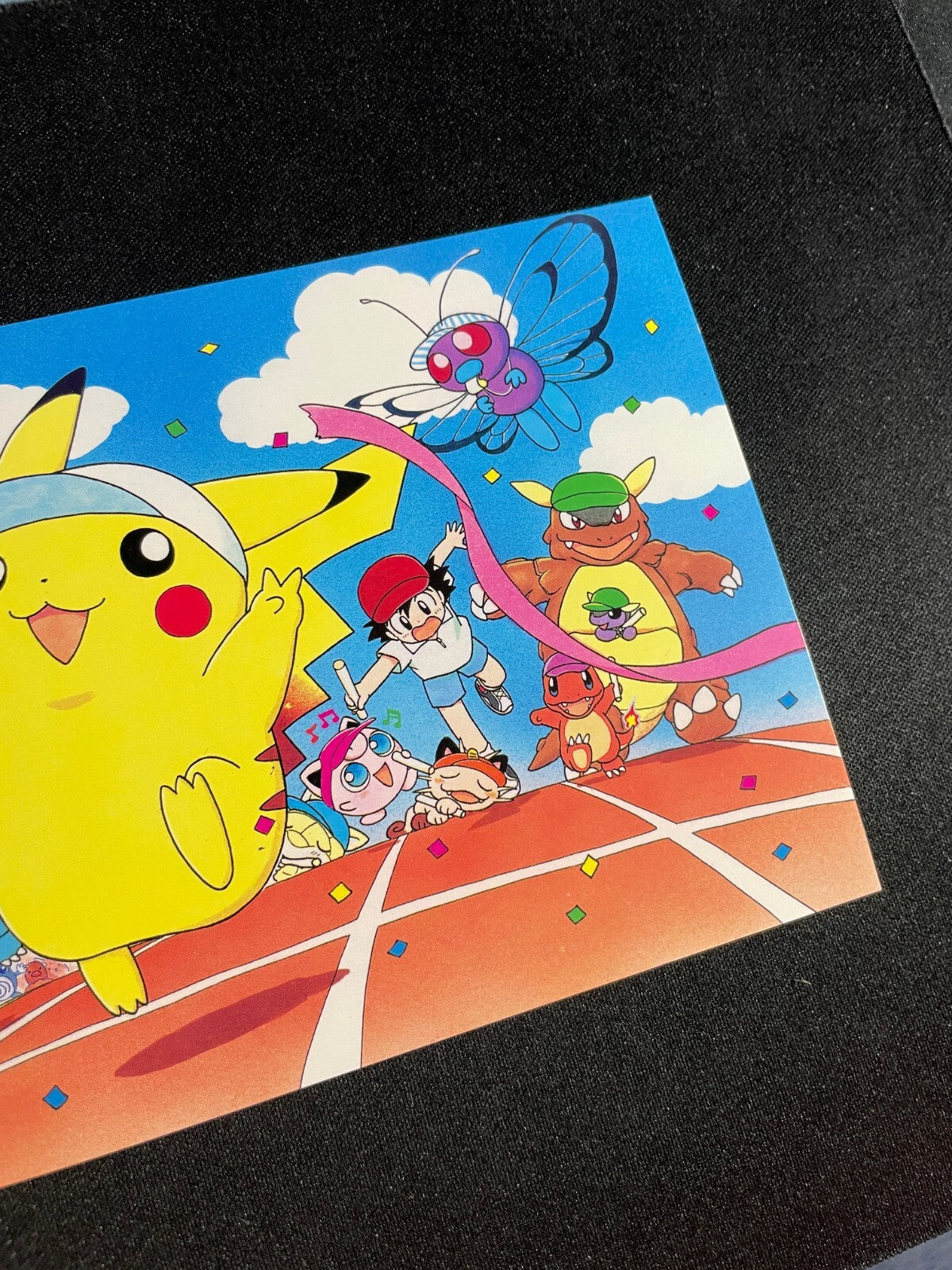 Pokemon Yellow Postcard Pikachu Ash & Others Marathon Keiko Fukuyama Vintage LP