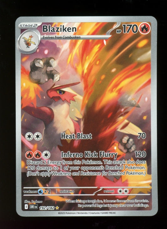 Blaziken 192/182 Illustration Rare - Pokemon Destined Rivals Scarlet Violet NM 2