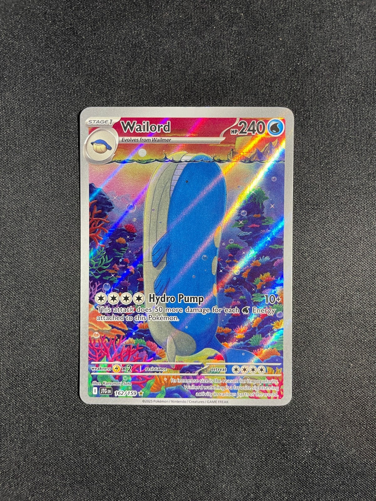 Wailord 162/159 Illustration Rare - Journey Together Pokemon TCG - NM