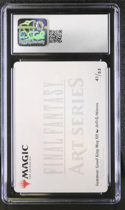 CGC 10 - Good King Mog XII 41/53 Stamped Signature Final Fantasy MTG Art Series