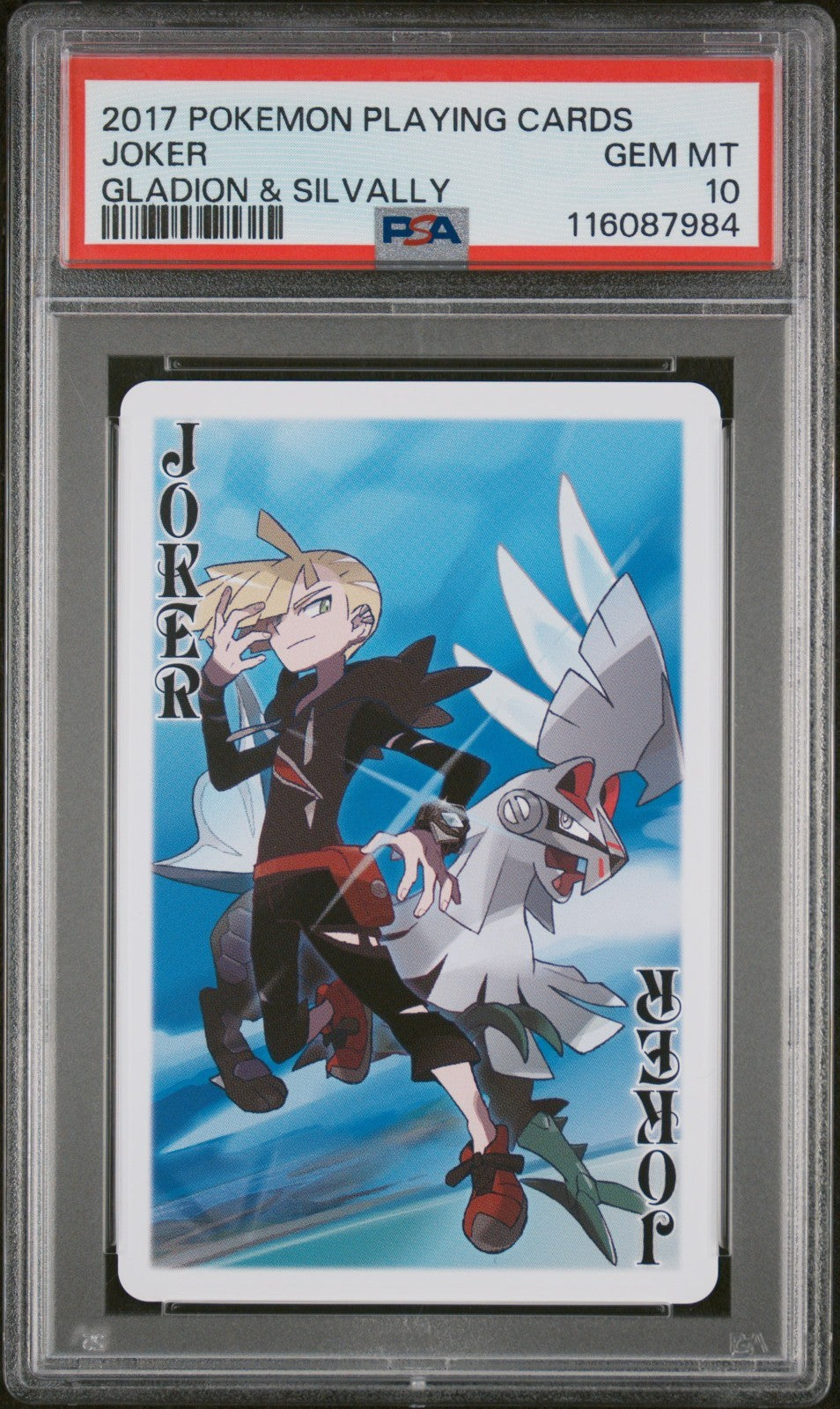 PSA 10 - Gladion & Silvally Joker - Lillie & Friends Pokemon Poker Playing Card