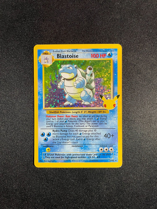 Blastoise 2/102 Holo Rare - Celebrations Classic Collection - Pokemon TCG - NM