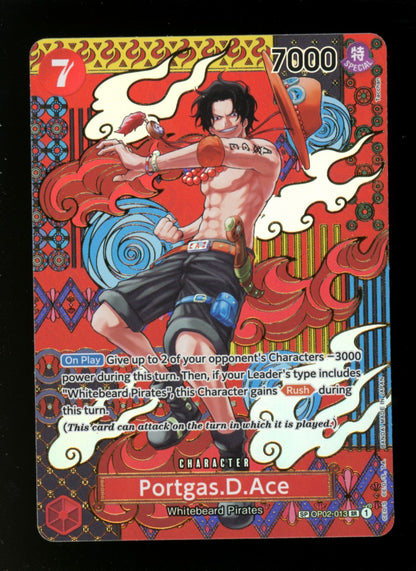 Portgas D. Ace OP02-013 SP Alternate Art - One Piece TCG OP08 Two Legends - NM