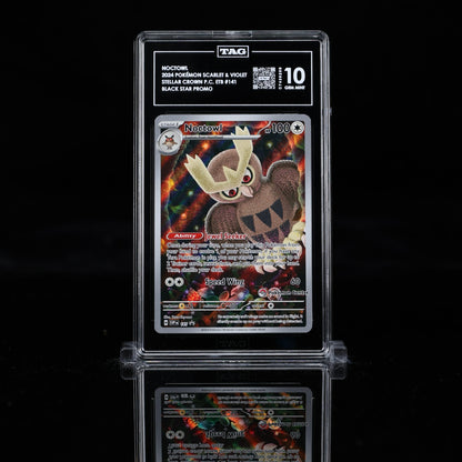 TAG 10 - Noctowl 141 SVP Pokemon Center STAMPED Promo - Stellar Crown PC ETB