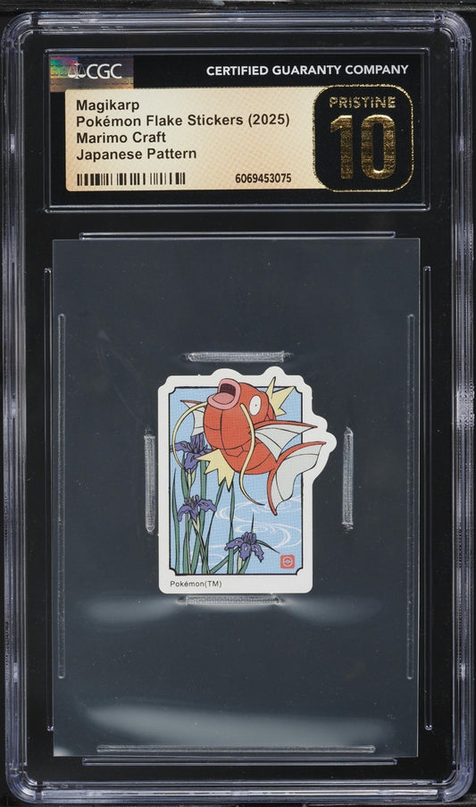 CGC 10 Pristine - Magikarp Japanese Pattern Sticker - Pokemon Marimo Craft 2025