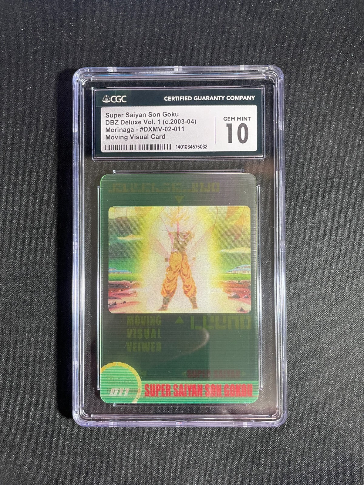 CGC 10 - Super Saiyan Goku #011 3D Morinaga Dragon Ball Z Wafer Cards Part 1 Gem