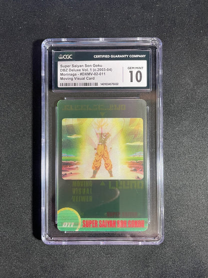 CGC 10 - Super Saiyan Goku #011 3D Morinaga Dragon Ball Z Wafer Cards Part 1 Gem