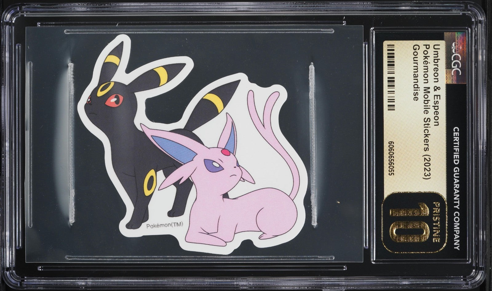 CGC 10 Pristine - Umbreon & Espeon - Pokemon Gourmandise Mobile Sticker 2023