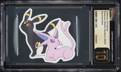 CGC 10 Pristine - Umbreon & Espeon - Pokemon Gourmandise Mobile Sticker 2023