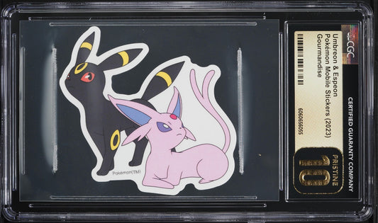 CGC 10 Pristine - Umbreon & Espeon - Pokemon Gourmandise Mobile Sticker 2023