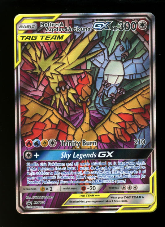 Moltres & Zapdos & Articuno GX SM210 Promo - Pokemon Hidden Fates ETB - LP