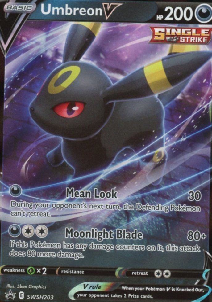 Umbreon V SWSH203 Black Star Promo - Pokemon Sword & Shield V Heroes Tins - NM