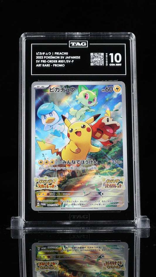 TAG 10 - Pikachu 001/SV-P Pre-Order Promo Pokemon Scarlet & Violet Japanese
